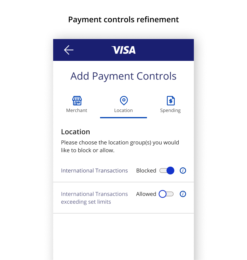 Payment control refinement Payment control refinement